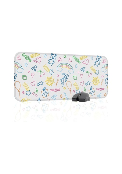 Çocuk Gaming Mouse Pad Kauçuk Kaymaz Taban Mousepad V4, 70x30 Xl