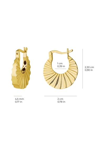 14 Ayar İtalyan İstiridye Altın Küpe 5,15 Gr-5960