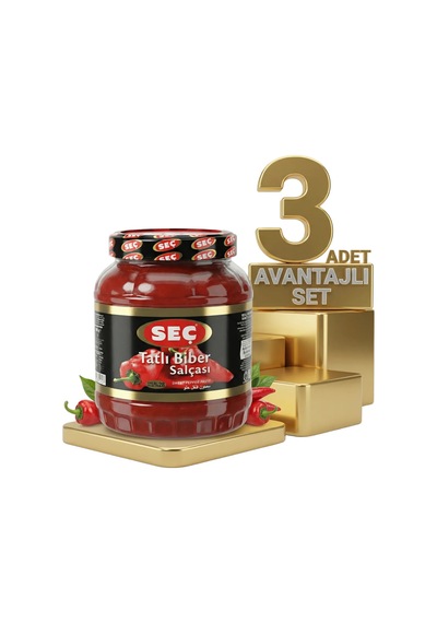 Seç Tatlı Biber Salçası 3x1600 Gr