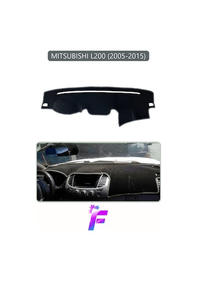 Mıtsubıshı L200 2005-2015 Araca Özel Torpido Örtüsü Kolay Montaj Güneşten Korur Koruma H32 Gri