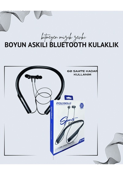 Polygold Pg-100 Boyun Askılı Kablosuz Kulaklık - 200 Saat Bekleme Süresi, Stereo Ses, Mikrofonlu Renkli 15744761