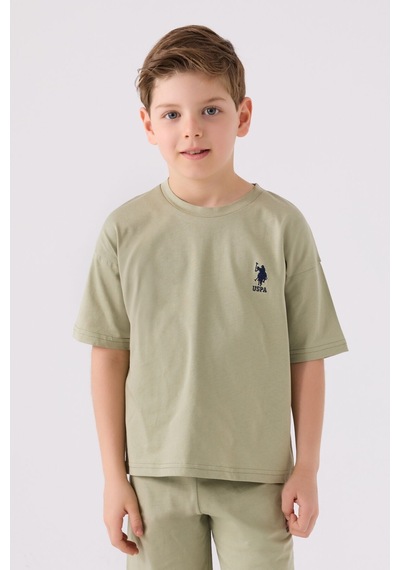 U.S. Polo Assn. Erkek Çocuk Açık Haki Bermuda Takımı 5274-43668 Açık Haki