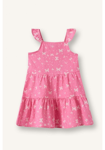 Defacto %100 Pamuk Askılı Poplin Elbise Kız Bebek H8453a526hspn160 Pembe-pn160