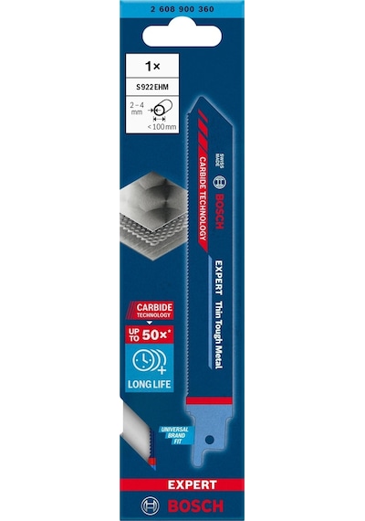 Bosch Expert Thin Tough Metal S 922 EHM Panter Testere Bıçağı 1 Parça - 2608900360