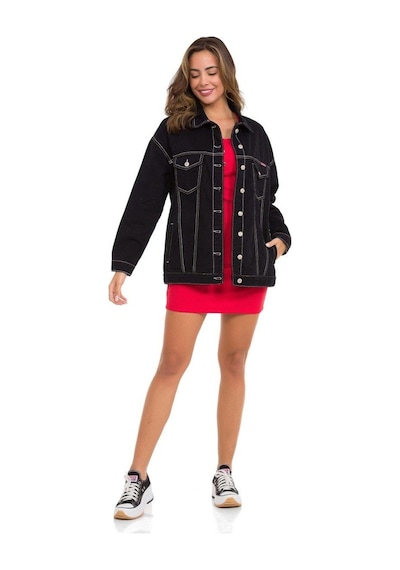 Wj211 Oversize Kadın Kot Ceket 001