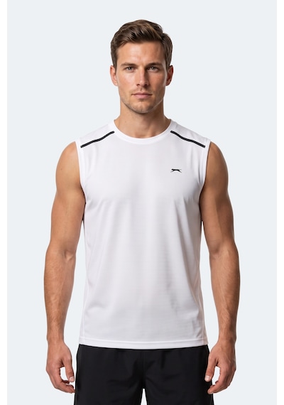 Slazenger Rexıs Erkek Kolsuz Beyaz Tişört
