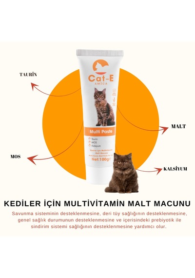 Amica Cat-e Multivitamin Paste Kediler İçin Multivitamin Malt Macunu