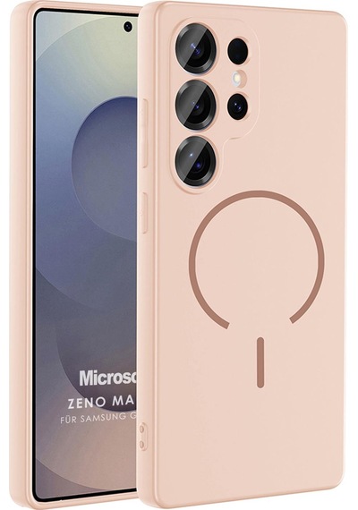 Microsonic Samsung Galaxy Uyumlu S24 Ultra Kılıf Zeno Magsafe Rose Gold -