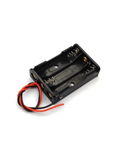 1 Adet 3'lü Aaa Pil Yatağı 4.5v Çıkışlı Açık Kasa Kablolu Yuva