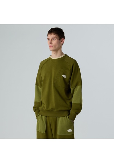The North Face M Terry Relaxed Crew Erkek Sweatshirt-31522 Yeşil