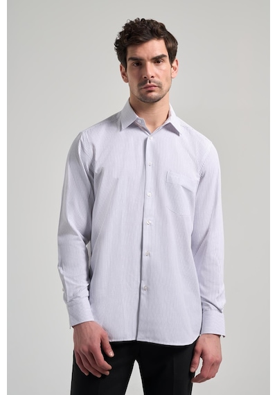 İmza Uzun Kol Çizgili Desen Bez Ayağı Sert Yaka Cepli Pamuklu Classic Comfort Fit Gömlek 1004250172 Siyah İmza Uzun Kol Çizgili Desen Bez Ayağı Sert Yaka Cepli Pamuklu Classic Comfort Fit Gömlek 1004250172 Siyah