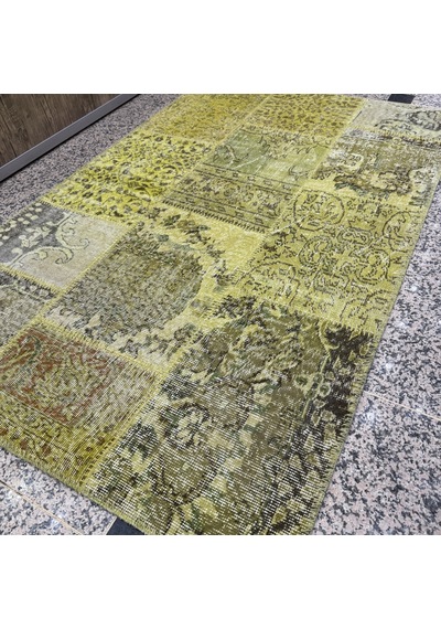 Hoom Rugs Patchwork Sarı 120x180 2,16 M2 El Dokuma Kilim Sarı