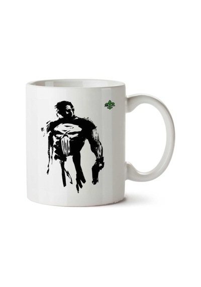 Punisher - Mota İki Tarafı Baskılı Kupa Bardak Çok Renkli