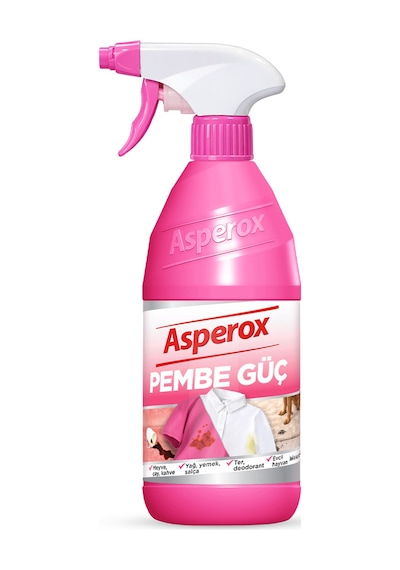 Asperox Pembe Güç Leke Çıkarıcı Sprey 650 Ml 5 Adet