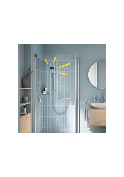 Grohe Vitalio Start 110 El Duşu, 3 Akışlı Masaj, Yağmur & Jet , Smartswitch, 110mm Yuvarlak Duş Başlığı, Silikon Halka, Kireç Önleyici Sistem, Krom, 26031001