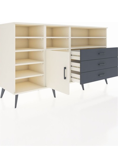 Kronos Konsol 8 Raflı 3 Çekmeceli Tek Kapaklı 176x59x99 Aytaşı-a Aytaşı-aytaşı/antrasit Kronos Konsol 8 Raflı 3 Çekmeceli Tek Kapaklı 176x59x99 Aytaşı-a Aytaşı-aytaşı/antrasit