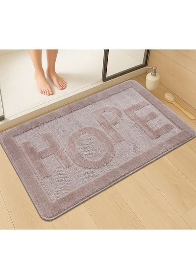 Doğal Kaymaz Taban Banyo Paspas Uzun Ömürlü Yumuşak Dokulu Su Emici Yıkanabilir Hope 60x100 Vizon