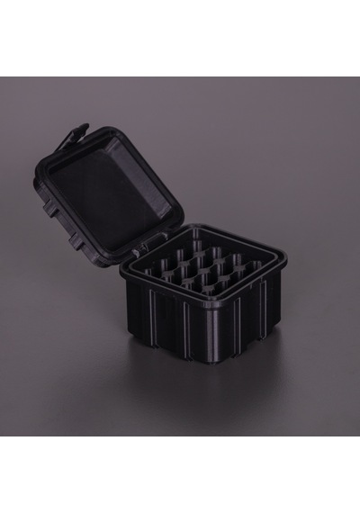 Aaa Pil Saklama Kutusu 3d Baskı Taşıma Kutusu 16'lı Pil Organizer Kutu Siyah