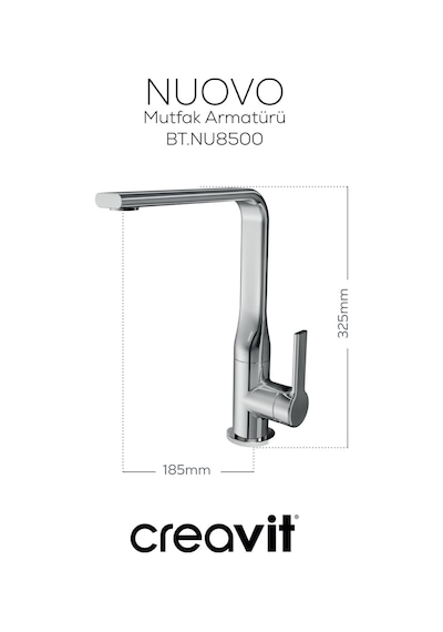 Creavit Nuovo BT.NU8500 Mutfak Armatürü Krom