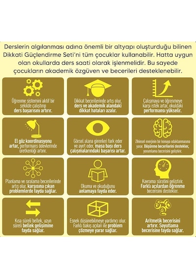Dikkati Güçlendirme Seti - 2. Sınıf - 8 Yaş - Osman Abalı - Adeda