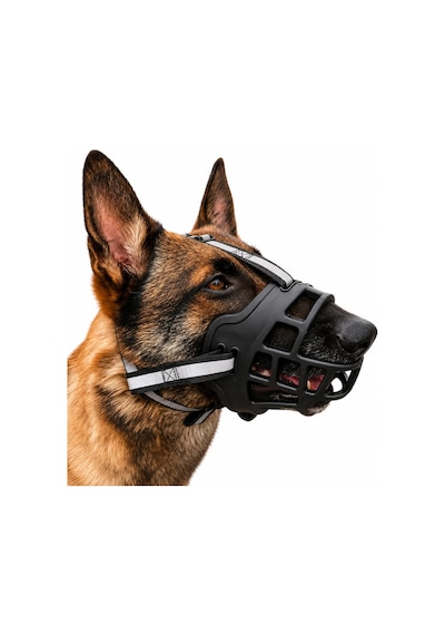 Valkyrie Köpek Ağızlığı Size 4 25-35 Kg Büyük Irk Ayarlanabilir Nefes Alabilir Plastik Güvenlik Ağızlığı
