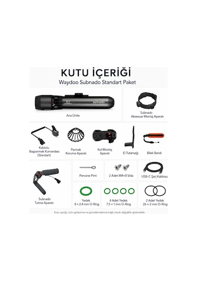 Waydoo Subnado Elektrikli Deniz Havuz Scooter Sea Scooter 60m 98 Wh