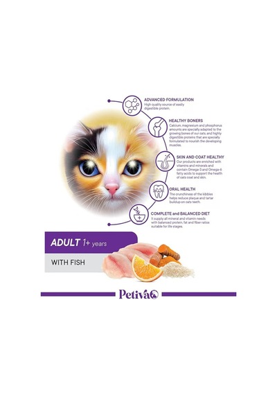 Kısırlaştırılmış Yetişkin Kediler İçin Balık Etli Kuru Kedi Maması 1.5 Kg, Balık