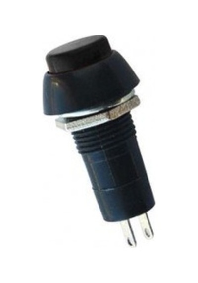 Yuvarlak Push Buton Siyah