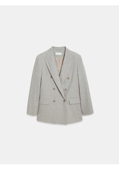 DİLVİN 60811 Keten Karışımlı Blazer Ceket-taş