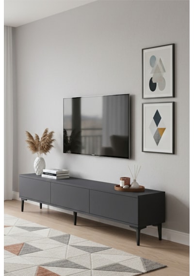 Tsa1899a Aplos Tv Stand, Tv Sehpası Antrasit 180cm