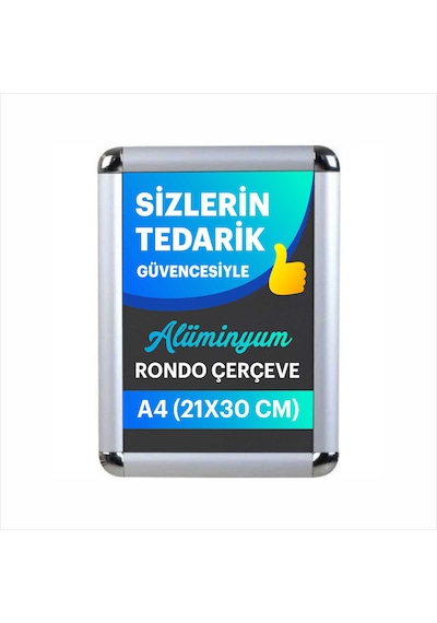 A4 Alüminyum Rondo Çerçeve 10 Adet