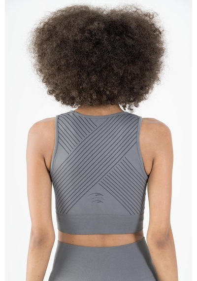 Maraton Active Slimfit Kadın Kapalı Yaka Kolsuz Koşu Açık Antrasit Bra 813094-açık Antrasit