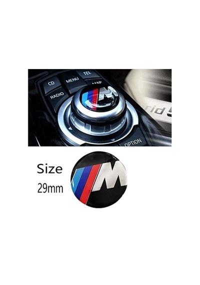 Bmw M Uyumlu Joystick Konsol Sticker Şık Kaliteli Arma Logo 29 Mm Mjoystick