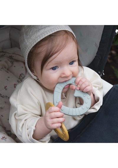 Bibs Baby Bitie Diş Kaşıyıcı Heart Mustard 3 Ay + Çok Renkli