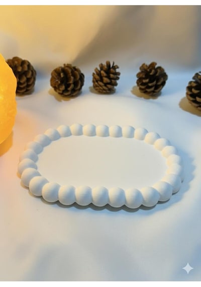Bernami Mumluk Şamdanpinterest Bubble Oval Tepsi Sunumluk Takı Tabağı Dekor Diğer
