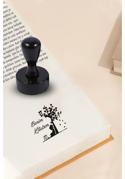 Kişiye Özel Kitap Mührü İsim Yazılı Kitap Mührü Özel Damga R5814-03