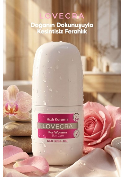 Doğal Kadın Deo Roll On 24 Saat Etkili Terleme Önleyici Ter Kokusuna Karşı Koruma Hassas Cilt 50 Ml