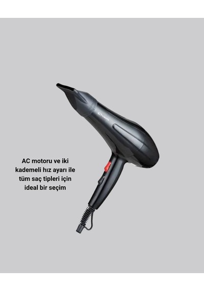 2200w Profesyonel Fön Makinesi Ac Motorlu Hızlı Kurutma