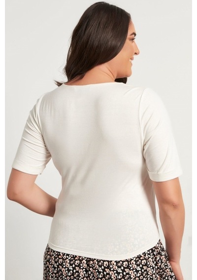 Myline Düğüm Detay Penye Crop Bluz