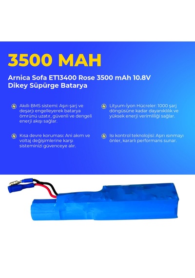 Arnica Sofa Et13400 Rose 3500 Mah 10.8v Dikey Süpürge Batarya