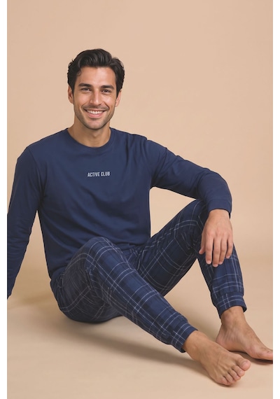 Wordex Falkom 5802 İnterlok Kışlık Kalın Kumaşlı Ekose Pijamalı Erkek Ev Pijama Takımı Mavi Wordex Falkom 5802 İnterlok Kışlık Kalın Kumaşlı Ekose Pijamalı Erkek Ev Pijama Takımı Mavi