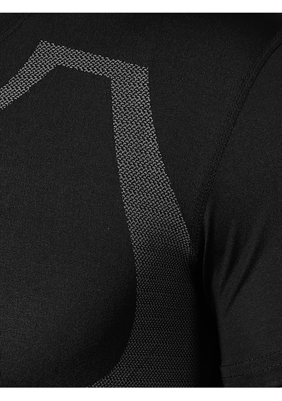 Ghassy Co. Erkek Ultra Esnek Koşu Egzersiz Hızlı Kuruma Nefes Alabilen Kısa Kollu Spor T-shirt siyah