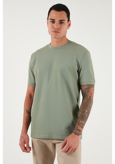 Buratti Streç Pamuklu Slim Fit Sıfır Yaka Erkek T Shirt 5902639 Elma