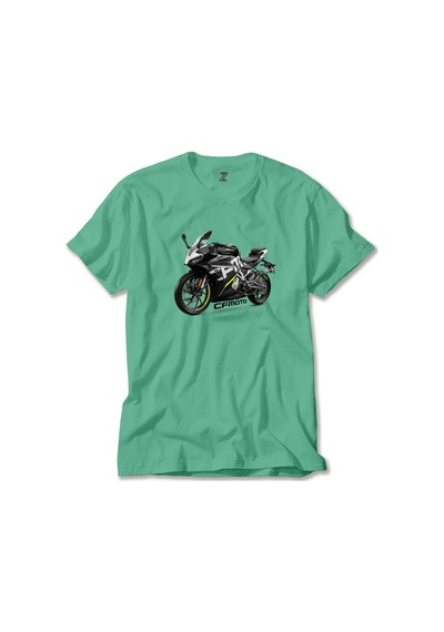 Cfmoto 250sr And Text Krem Tişört
