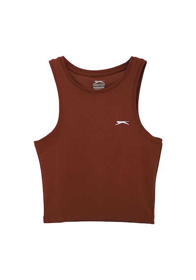 Slazenger KAIDENA IN Kadın Slim Fıt Kolsuz Kahve Tişört