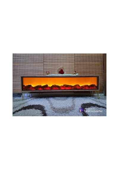 Tv Sehpası Full Şömineli Ahşap Renk Metal Ayaklı 170cm Bluetootlu Ses Sistemi 3 Farklı Yanma Mdf Ahşap Ve Gold Ahşap Ve Gold Tv Sehpası Full Şömineli Ahşap Renk Metal Ayaklı 170cm Bluetootlu Ses Sistemi 3 Farklı Yanma Mdf Ahşap Ve Gold Ahşap Ve Gold