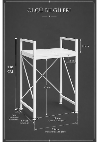 Lifos Beyaz Raflı Çamaşır Makinesi Dolabı Kurutma Makinesi Dolabı Metal Banyo Dolabı