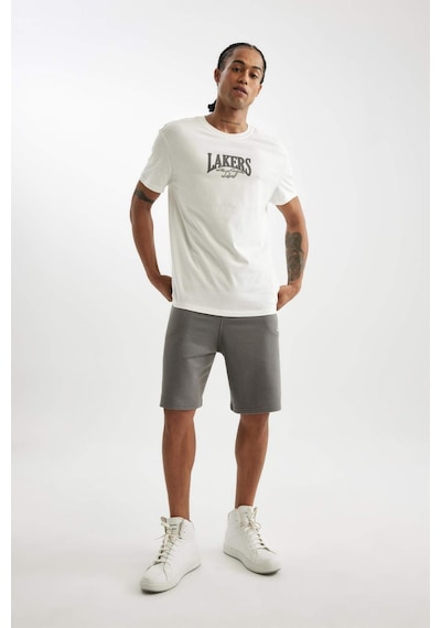 DeFactoFit NBA Los Angeles Lakers Kısa Paça Şort D2752AX24AUGR211