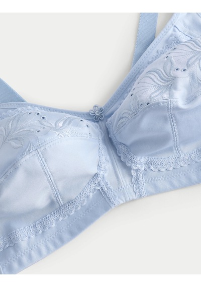 Marks & Spencer Nakış Detaylı Full Cup Sütyen T33008025 Mavi