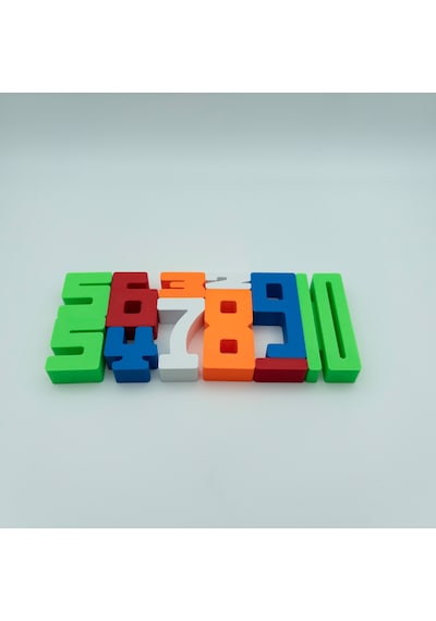 3d Montessori Sayı Blokları Okul Öncesi Eğitici Oyuncak